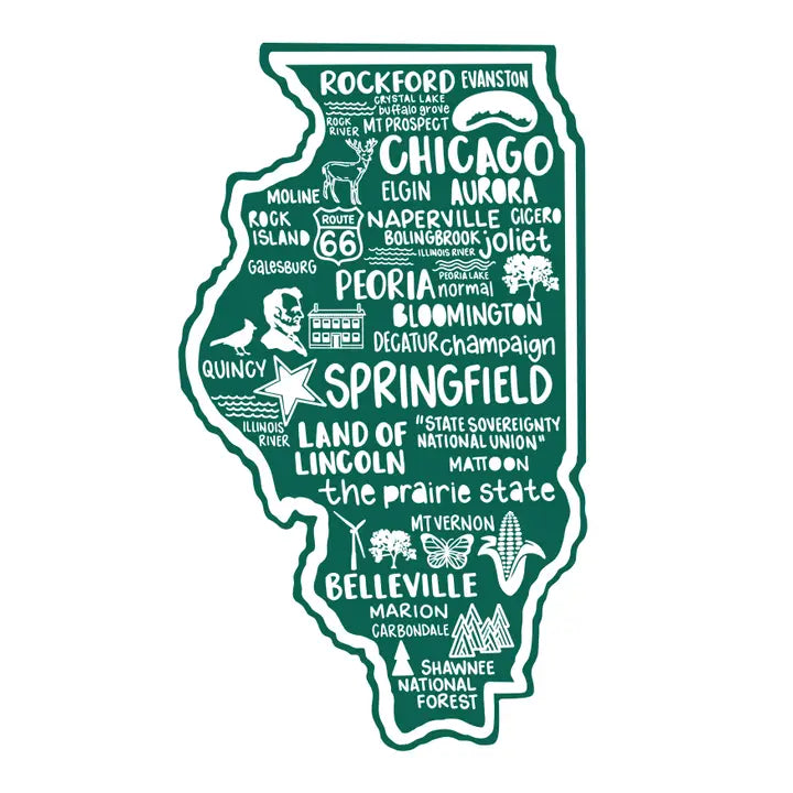 Illinois Map Sticker