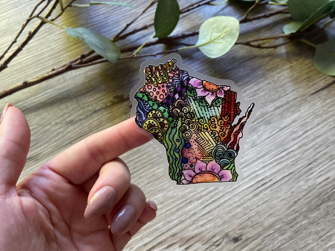 Wisconsin Zentangle Sticker