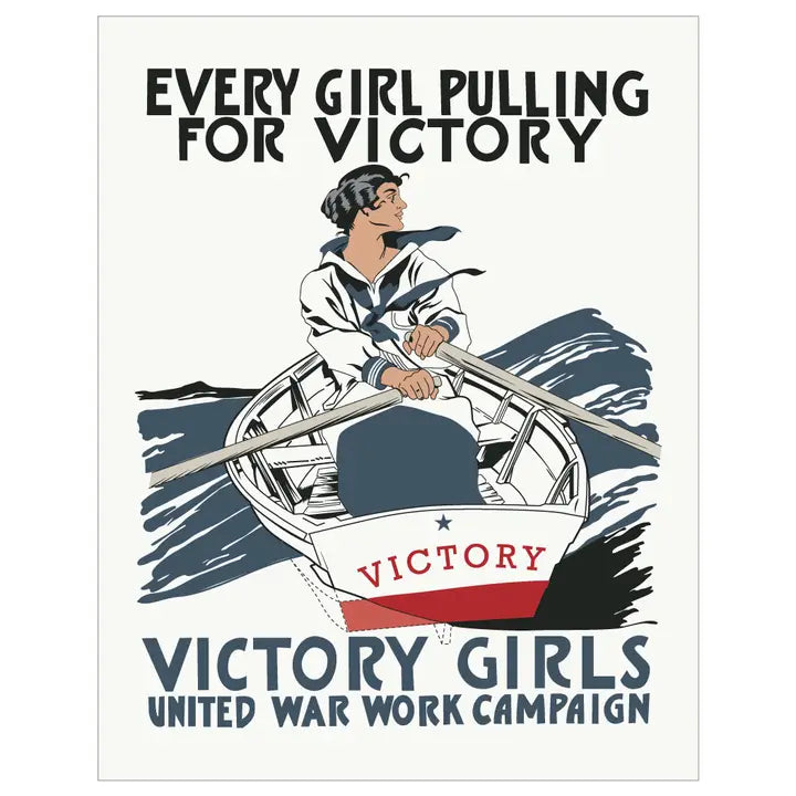 Girls Pull Together for Victory Magnet