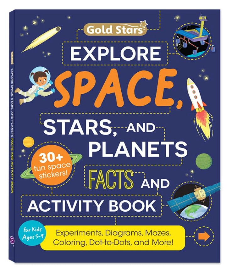 Space, Stars, and Planets: Facts and Activity Book For Kids