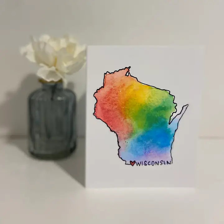 Wisconsin Series - Rainbow Wisconsin Card