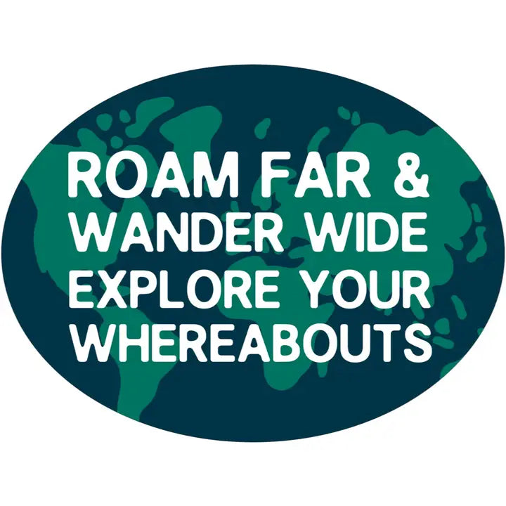 Roam Far & Wander Wide Travel Sticker