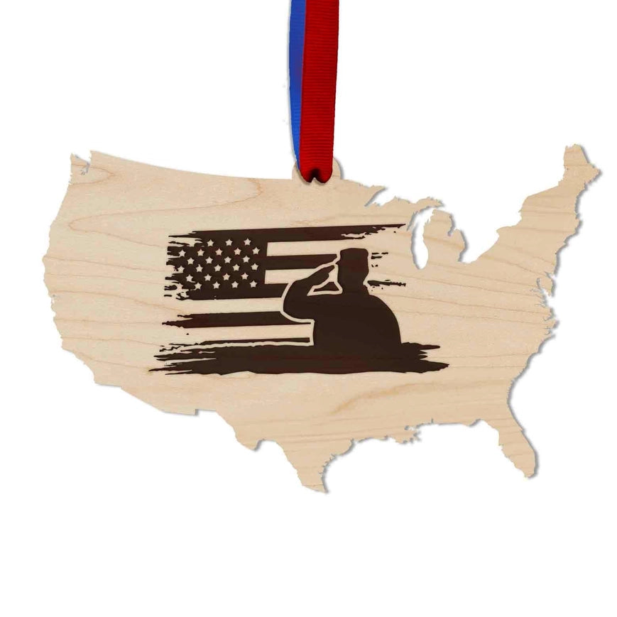 United States Flag Salute Ornament