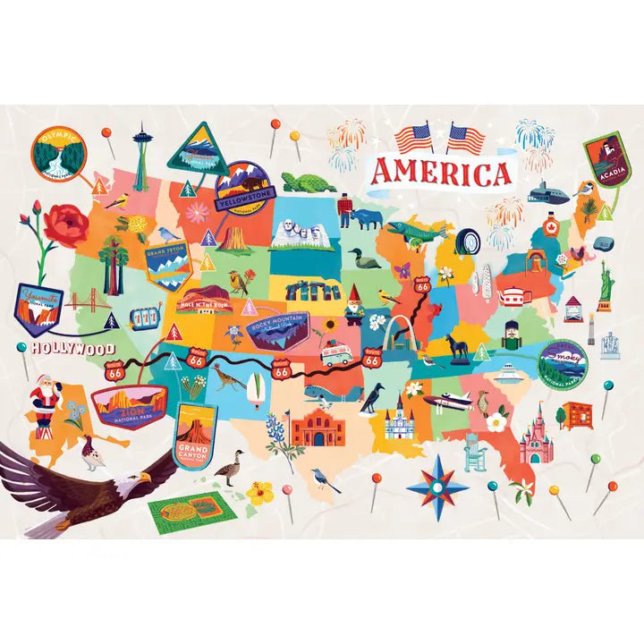 Us Landmarks 100 Piece Kids Puzzle