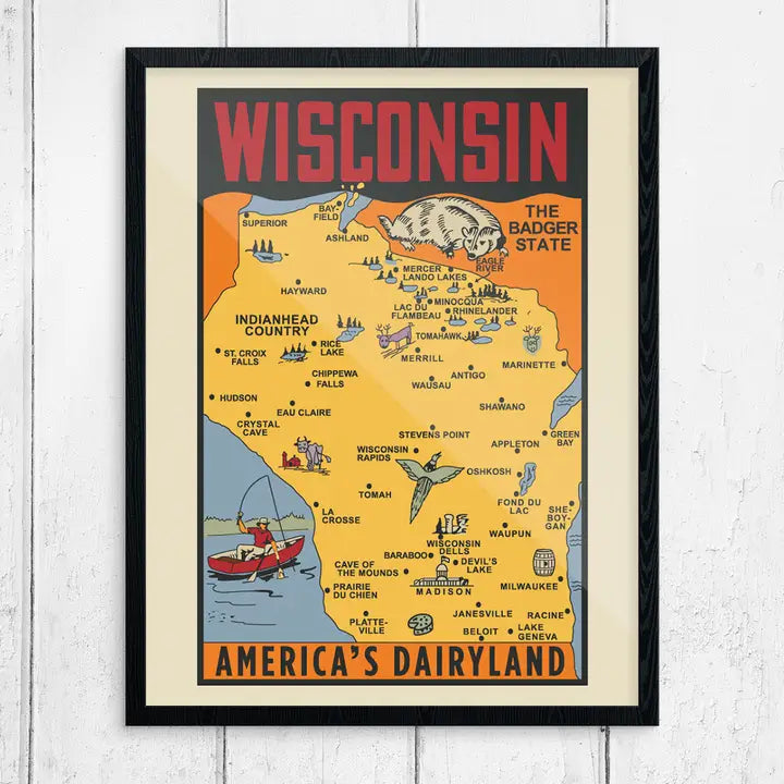 Wisconsin Dairy Land Print