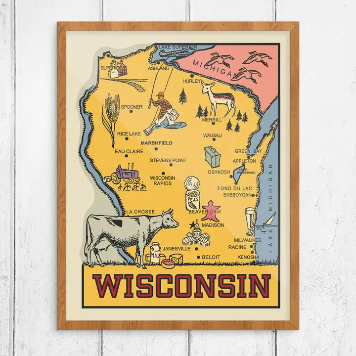 Wisconsin Dairy Cow Print