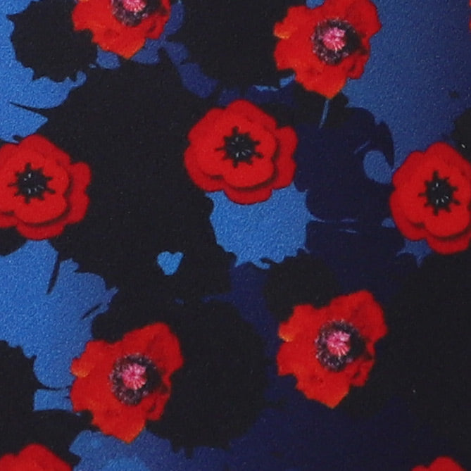 Poppy Flower Remembrance Tie