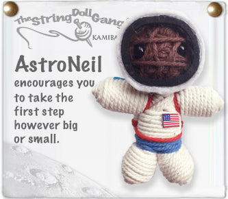 AstroNeil Boy String Doll Keychain - brown body