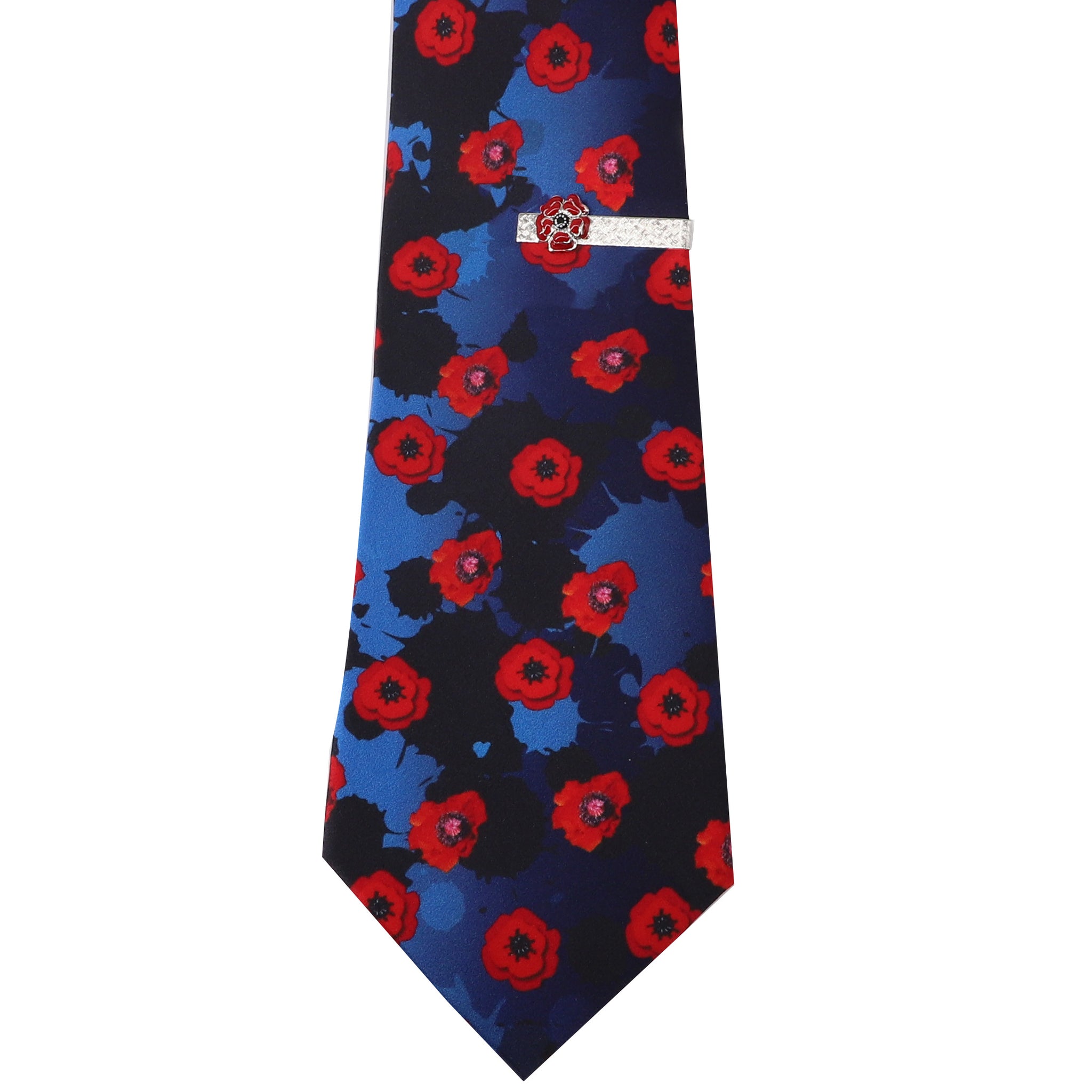 Poppy Flower Remembrance Tie Clip