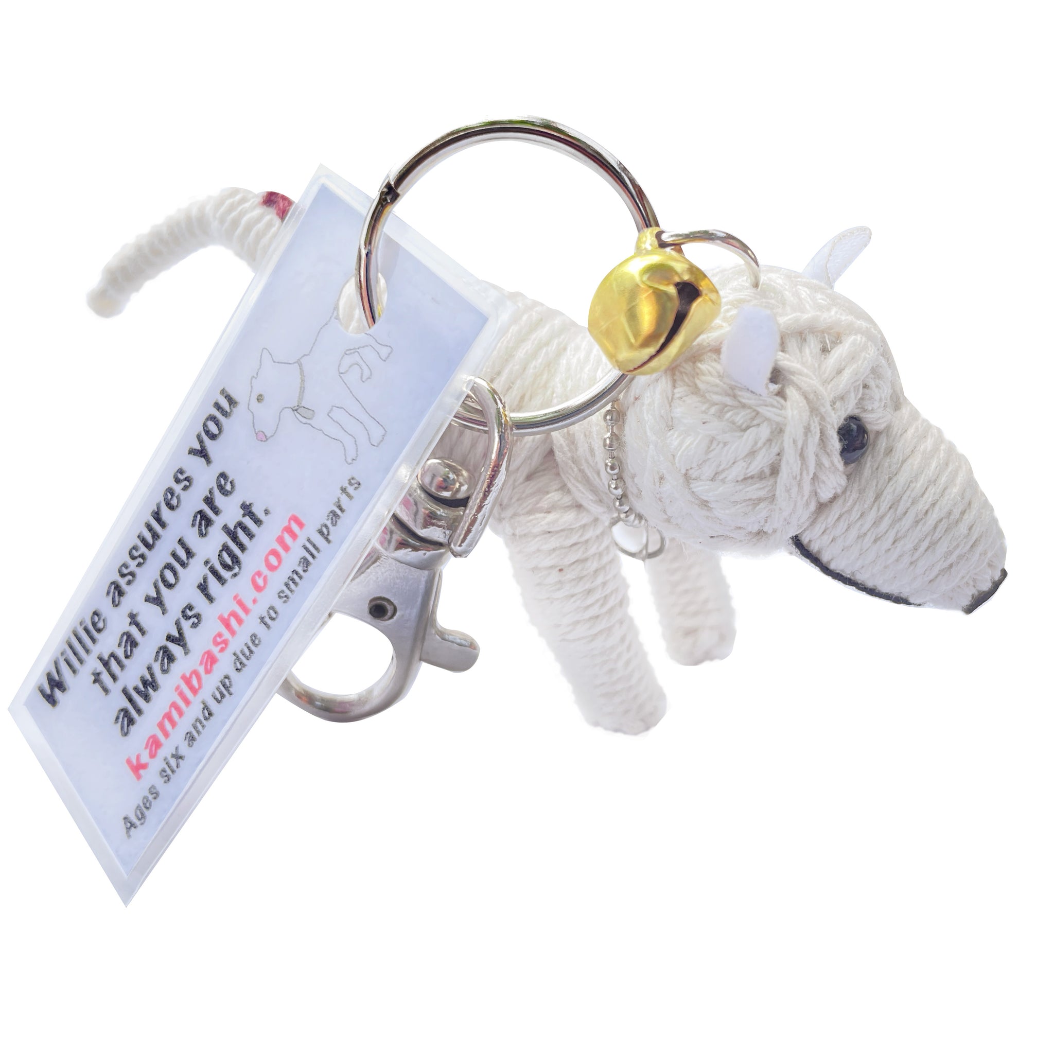 General Patton's Dog Willie String Doll Keychain