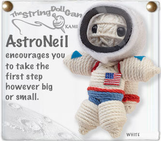 AstroNeil Boy String Doll Keychain - white body