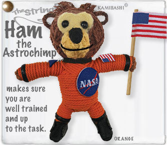 Ham the Astrochimp String Doll Keychain